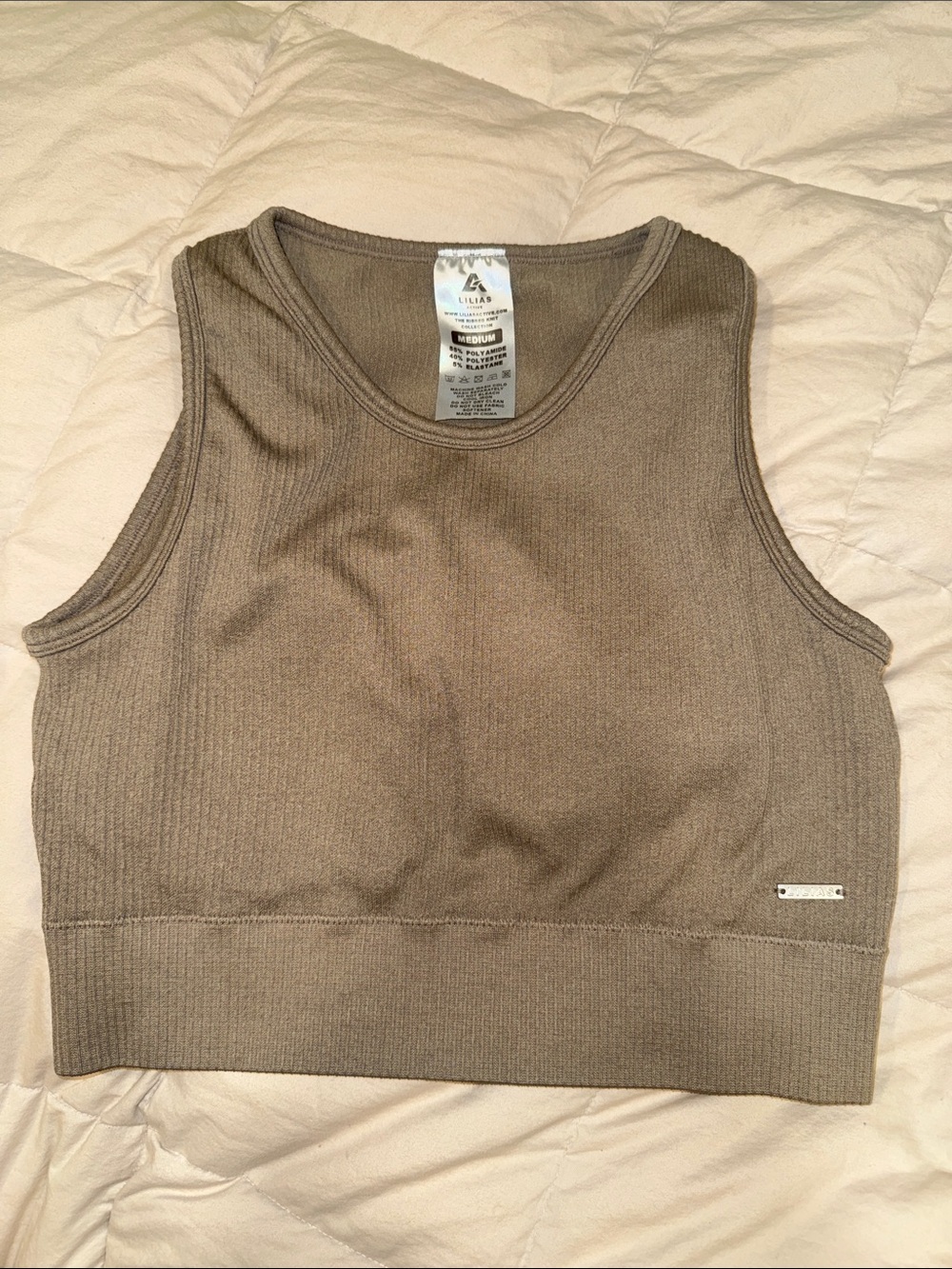 Lilias The Ribbed Knit Collection Tank Sports Bra
